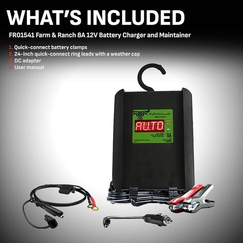 شاحن وصيانة البطاريات Farm & Ranch 8A 12V - أوتوماتيكي بالكامل - يعمل مع معظم أنواع البطاريات in Kuwait