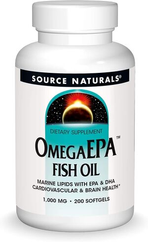 Source Naturals OmegaEPA Fish Oil - Marine Lipids with EPA & DHA Supports Cardiovascular & Brain Health - 100 Softgels in Saudi Arabia