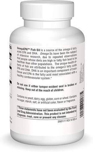 Source Naturals OmegaEPA Fish Oil - Marine Lipids with EPA & DHA Supports Cardiovascular & Brain Health - 100 Softgels in Saudi Arabia