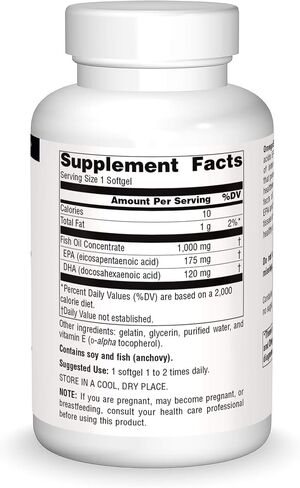 Source Naturals OmegaEPA Fish Oil - Marine Lipids with EPA & DHA Supports Cardiovascular & Brain Health - 100 Softgels in Saudi Arabia