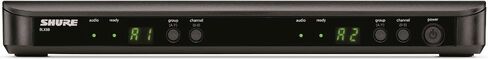 Shure BLX1288/P31 UHF Wireless Microphone System - Perfect for Church, Karaoke, Stage, Vocals - 14-Hour Battery Life, 300 ft Range | Includes Handheld & Headset Mics, Dual Channel Receiver | H8 Band in Saudi Arabia