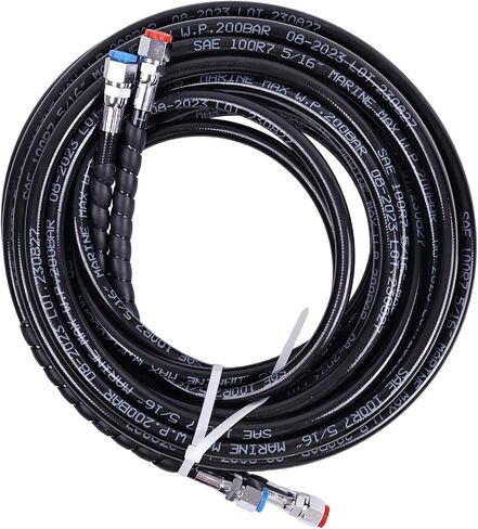 طقم خرطوم هيدروليكي HO5124 متوافق مع قارب التوجيه الخارجي SeaStar Teleflex Marine بطول 24 قدمًا in Saudi Arabia