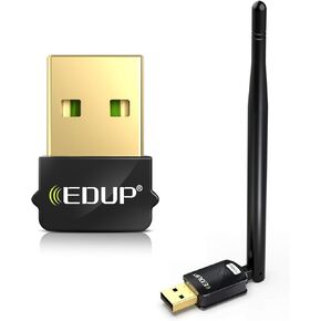 EDUP Mini USB Bluetooth 5.0 Adapter + USB WiFi Adapter for PC