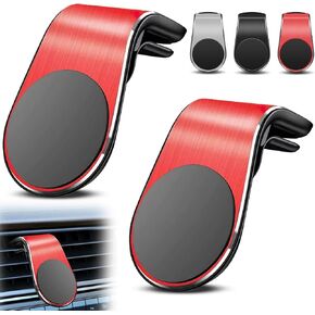 2Pcs Mobile Phone Navigation Magnetic Bracket,Magnetic Navigation Bracket,L Type 360° Rotatable Car Phone Mount,Magnet Universal Car Cellphone Holder,Strong Magnet Mount for Any Smartphone (Black)