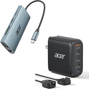 Acer 100W USB C Charger Block with Acer USB C Hub