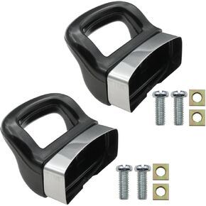 2 PCS Pot Short Side Handles Replacement Universal Pot Side Handle Replacement Pot Handles for Home Kitchen Kitchenware (2 Hole Black)
