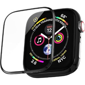 6-Pack 3D HD Clear Screen Protectors Compatible with Apple Watch 38mm/40mm/41mm/42mm/44mm/45mm/46mm/49mm Compatible with S1/2/3,S4/5/6SE,S7/8/9,S10,Ultra 1/2/3 All Models (41MM/BLACK, S7/8/9)