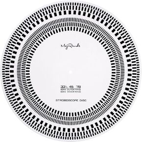 Turntable Strobe Disc Stroboscope Mat, 12" LP Turntables Calibration Disc Rotational Speed Detection for All Vinyl Record Players