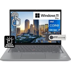 Lenovo ThinkPad T14 Gen 4 14" Notebook - WUXGA - 1920 x 1200 - Intel Core i7 13th Gen i7-1355U Deca-core (10 Core) - 32 GB Total RAM - 1 TB SSD - Storm Gray w/USB Drive