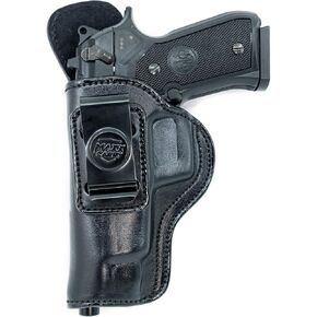 Maxx Carry IWB Leather Gun Holster Compatible with Glock G34 9mm | Beretta 92 F, 92 FS, 92 A1, M9 A1, 96 A1, 96 FS | Springfiel XDM 4.5 and 5.25 inch | Taurus 92