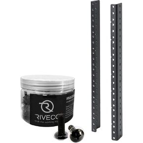 RIVECO 8U Vertical Rack Rails + RIVECO 10-32 Rack Screws