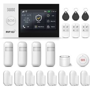 Home Security Alarm Systems,DIY WiFi Door Window Sensor System,21 Piece Kits,App Control,Work with Alexa,No Monthly Fee for Apartment,Office,Villa