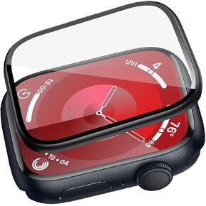 Zpiar 2 Pack for Apple Watch Frenged Glass Screen Protector ، [Keep Original] [Touch Sensitive] [Waterproof] HD Film for Iwatch (Black ، 41mm)