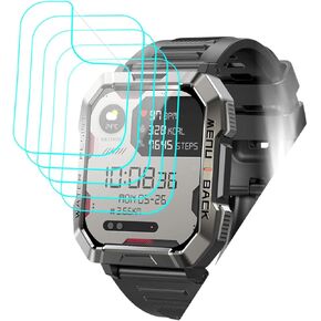 [5 Pack] for IOWODO Military Smart Watch W60 Screen Protector 2.01" Soft PET Film [Case Friendly] [Anti-Scratch] [Anti-Fingerprint] [Bubble Free] Screen Protector for IOWODO W60 Smartwatch