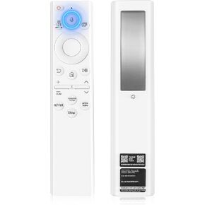 BN59-01391A Solar Voice Remote for Samsung Frame TV Remote Replacement with Voice Search, Apps and Solar Charging for Samsung 2021-2023 Neo LED Smart 4K Ultra HD TV, 4 Shortcut Buttons, White