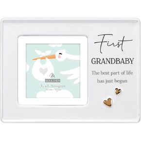 Malden International Designs 4x4 Matted First Grandbaby أفضل جزء من الحياة قد بدأ للتو إطار صور السيراميك