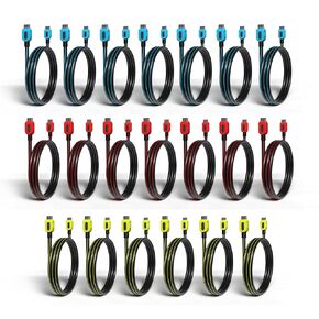 HDMI Cable 10 Feet 10Pack, Ultra High Speed 8K, eARC, 4K 120Hz, HDCP, CL3 Rated Fire-Resistant, Great for Monitor, PC, Laptop, Projector, Soundbar, Gaming - Only for HDMI to HDMI Required Devices