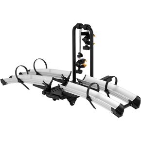 2 Bike Rack Bicycle Carrier Racks, Ebike Rack Foldable Quick Release Tilting 2" Hitch Mounted E-Bike Carrier with Wheels for Car Truck SUV, 200 lbs Capacity Fits up to 5" Fat Tire