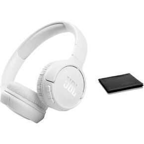 JBL Tune 510BT Wireless On-Ear Headphones with Pure Bass Sound, 40 Hours Battery, Fast Charging, Built-in Microphone, Bluetooth Connectivity, Lightweight Foldable Design, Includes Cloth