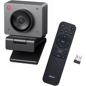 OBSBOT Meet SE 1080P 100FPS Webcam & Remote Combo. AI Framing Streaming Camera with 1/2.8" Sensor, Beauty Mode, Gesture Control, Staggered HDR, Web Camera for Desktop Computer, Laptop, Meeting.