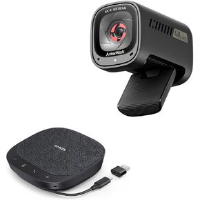 Anker AnkerWork C310 4K Webcam PowerConf S330 USB Speakerphone, 12 Megapixel, AI Auto Focus, AI Framing, AI Noise Canceling Mic, 1080p@60FPS HDR, Smart Voice Enhancement, Plug and Play