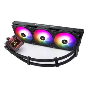 Thermalright FW360 ARGB RB CPU AIO Cooler,360 Specification Water Cooling System,IPS LCD Screen with 320x240 Resolution,for AM5,LGA1700/1851,CPU Cooler with 2.4-in LCD Display,Magnetic Cold Head-Red