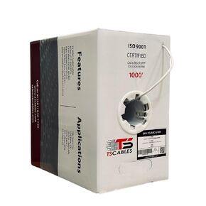 TSCables | Cat6 Riser (CMR) Bulk Ethernet Cable 1000ft, 23AWG Solid Bare Copper, 550MHz, PoE++ (4PPoE), High-Performance Network Cable, Unshielded Twisted Pair (UTP) (Blue, 1000ft)