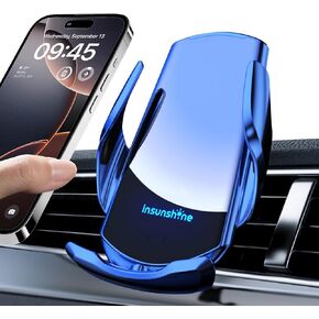 Wireless Car Charger, MAX 15W Fast Charging Auto Clamping, Sensing Phone Holder Mount, fit for iPhone 16 15 14 13 12 Pro Max Xs X, Samsung Galaxy S24 Ultra S23 S22 S21 S20 Note20 (2-Black)