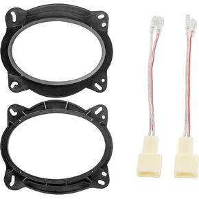 RED WOLF 2 PCS Door Speaker Harness + 2 PCS 6x9Inch Front Door Speaker Mount Adapter for 2004 Up Toyota 4Runner Avalon Highlander Tacoma Aftermarket Audio Car Door Speaker Spacer Ring Bracket