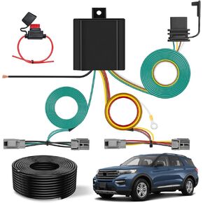 Nilight 4 Pin Trailer Wiring Harness Kit 56477 Vehicle Standard 4 Way Connector Custom for 2022 2023 2024 Ford Maverick Simple Fit Tow Hitch Harness