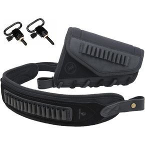 WAYNE'S DOG Rifle Cheek Riser Buttstock with Sling Ammo Holder with Swivles for 357/38 45-70 30-30 30-06 .308 .44MAG