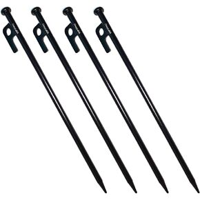 8-Pack of Heavy-Duty Metal Tent Stakes, 12 Inches Long, Strong and Resistant to Bending, for Camping Tents and Stage Curtain Fixing