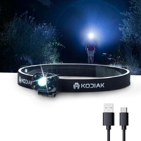 LitezAll Rechargeable Micro Head Lamp - Compact Headlamp Rechargeable for Outdoor Activities - Lightweight Rechargeable Headlamp with Adjustable Strap - Ideal for Camping, Hiking, and Running