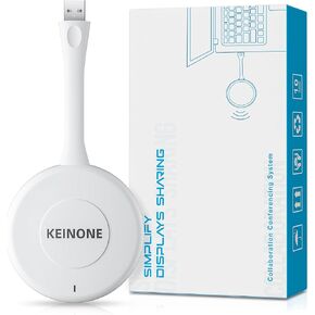 Wireless USB Smart Board Projector, KEINONE Tap for Display Screen, 4K Screen Mirroring Video & Audio Receiver Support for Laptop, PC, i-Pad, Tablet