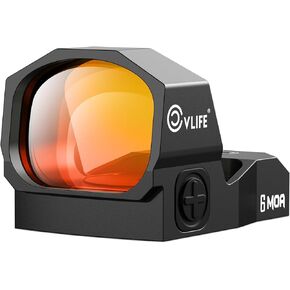 CVLIFE WolfCovert Motion Awake 6 MOA Pistol Red/Green Dot Sight for RMR, 1.1" Large Lens Red Dot Scope for Full-Sized Pistols, Open Reflex Optics Sight with Adapter for MOS & 21MM Picatinny
