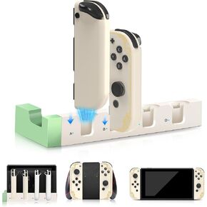 Replacement for Switch Controller Bundle - Charging Dock Station for N-Switch & OLED, L&R Gamepad with Dual Vibration/Motion Sensor/Wake-up/Screenshot
