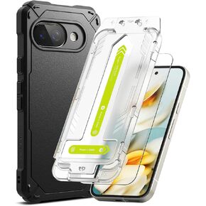 Ringke Onyx متوافق مع Pixel 9A [Mint] + شريحة سهلة الزجاج المقسى متوافق مع بكسل 9A [2 حزمة]