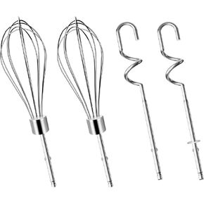 Hand Mixer Beaters/Dough Hook For Hamilton Beach Hand Mixer Replacement Beaters 62632R 62630R 62633R 62580 Hamilton Beach Mixer Attachments Hand Held Electric Mixer Beaters (4PCS)