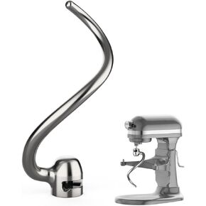 خطاف عجينة الفولاذ المقاوم للصدأ من أجل المطبخ Aid 5QT و 6QT Bowl-Lift Mixers مرفق خلاط احترافي متوافق مع الحرفيين ، Pro 600/5 Plus ، KSM55/KSM60/KSM6521 ، KV25/KP25/KT26 Series
