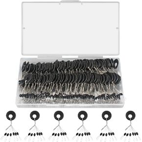 VIPMOON 600 Pieces Fishing Bobber Stops, Float Sinker Stops, Size XS S M L Float Stop Available