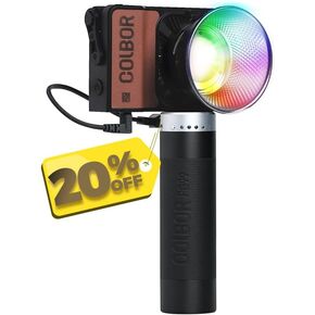 COLBOR W100R Video Light with PG99 Grip Battery
