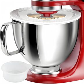 5 QT Mixer Bowl with Lid for KitchenAid Tilt-Head Stand Mixers, Food-Grade Stainless Steel Mixing Bowl Replacement with Anti-slip Handle and Splash-proof Cover, Dishwasher Safe, Artisan&Classic Series