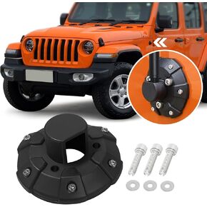 Antenna Base Cover for Jeep Wrangler JK JKU JL JLU Gladiator JT 2007-2022 2023 ABS Antenna Aerial Base Cover Antenna Mount Lid Cap Black Aerials Bottom Protector