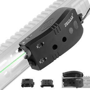 2000 Lumen Mlok and Picatinny Mounted Tactical Flashlight Green Laser Infrared(IR) Laser 3 in 1 Combo, with Remote Pressure Switch for Rifle