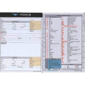 Crystal Pilot Dry Erasable Plastic Note Board with METAR Cheat Sheet and 50 Sheet VFR-IFR Note Pad for Flight Planning Bundle