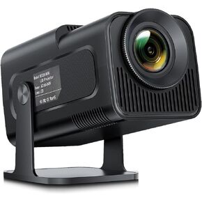 Mini Projector with Wifi and Bluetooth,1080P Smart Portable Projector with 4K Support,300 ANSI Lumens,200'' Screen Movie Projector Auto Keystone Compatible for Laptop, PC, Smartphone(HY320)