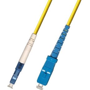 10M Singlemode Simplex Fiber Optic Cable (9/125) - LC/APC to SC/UPC