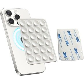 2PCS Silicone Suction Phone Case Mount,Non Slip Suction Cup Phone Mount,Removable Hands-Free Selfie/Video for TikTok Influencers, Women Girl Teen Gift (Black)