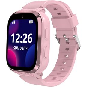 4G Kids Smart Watch Boys,GPS Watch for Kids Cell Phone Watch - Voice Chat, Alarm Clock, SOS, Camera,Pedometer,Stopwatch, Waterproof, Puzzle Games, Caculator, Smart Watch for Kids Age 4-12