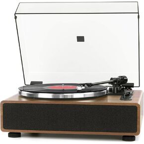 High Fidelity Belt Drive Turntable with Built-in Speakers,FEKTIK Vinyl Record Player with Magnetic Cartridge, Bluetooth Playback and Aux-in Functionality, Auto Off